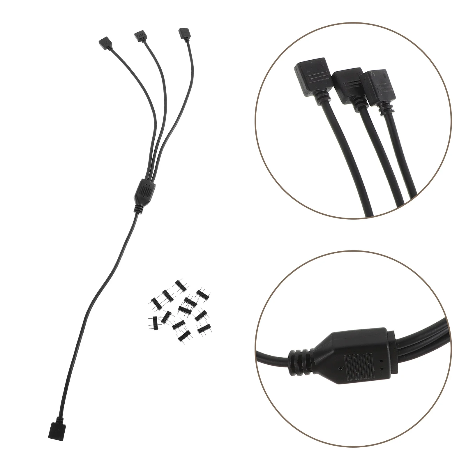 

2pcs 3Pin Splitter Hub 50cm LED Strip Fan Extension Cable ARGB Daisy Chain Connector Computer Motherboard Adapter Cable Chain