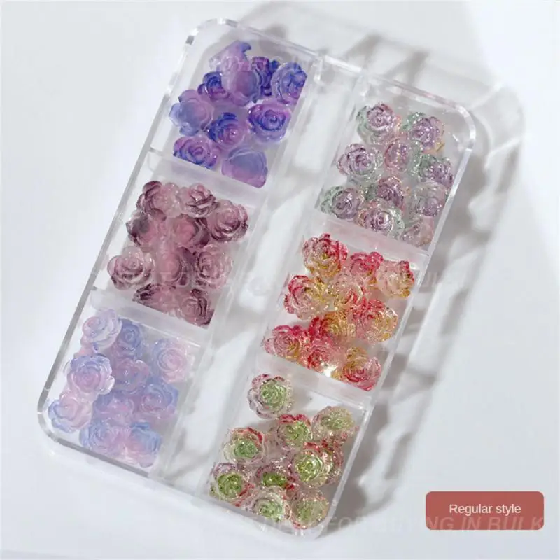 อุปกรณ์ตกแต่งเล็บลายดอกไม้คาเมลเลียปลอดภัยและไม่มีกลิ่นสำหรับตกแต่งศิลปะเล็บอเนกประสงค์รูปทรงและสีต่างๆ