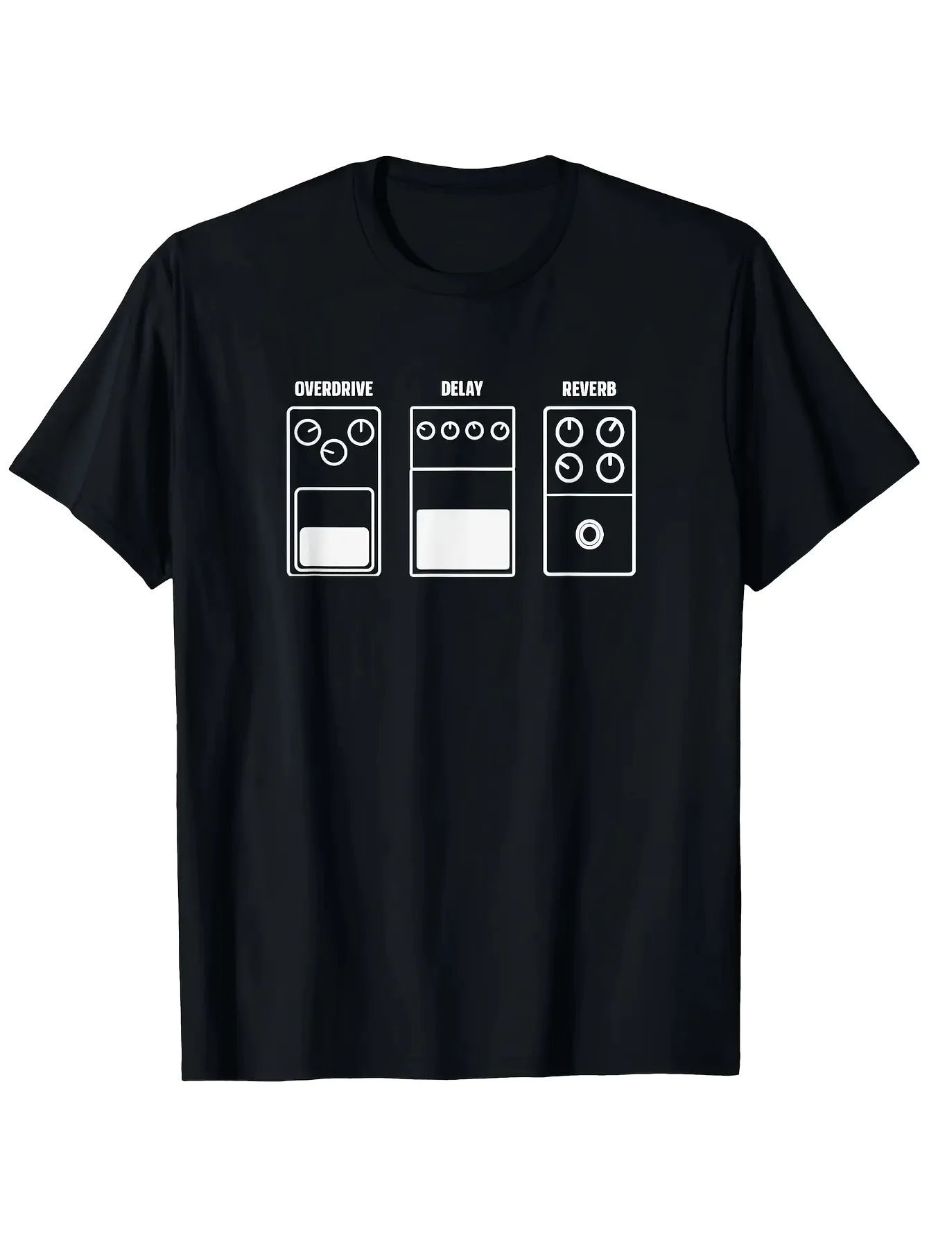 Men's Funny Guitar Chords Scales Arpeggios Music Theory T-Shirt - 100% Cotton Loose Fit Black Tee Suitable for Guitarists, Music
