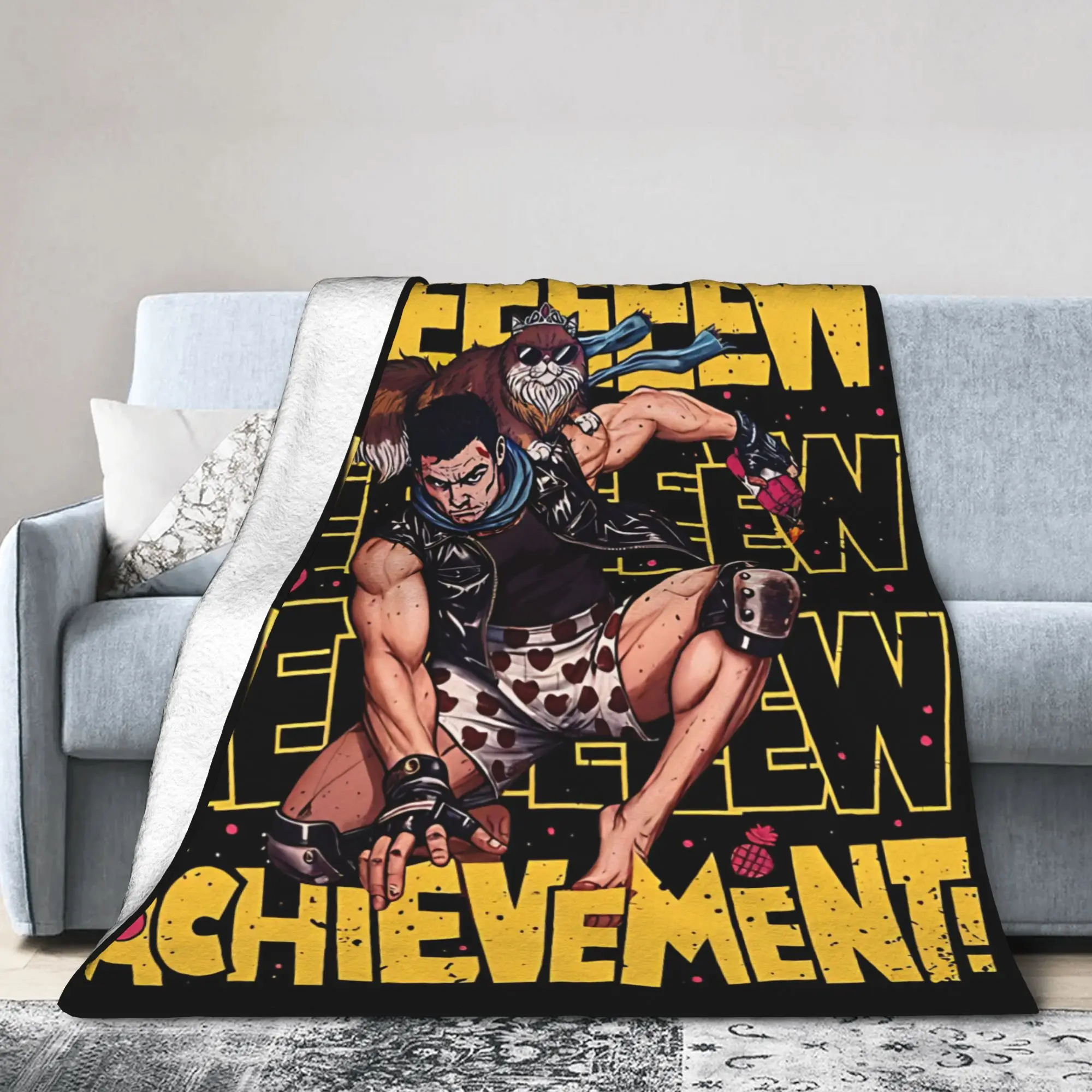 New Achievement Fleece Throw Blankets Dungeon Crawler Carl Blankets for Bedding Outdoor Ultra-Soft Bed Rug