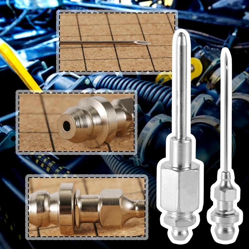 Grease Needle Nozzle, Bearing Grease Injector Needle With NPT Threaded Narrow Needle Adapter Grease Tip Fitting Tool