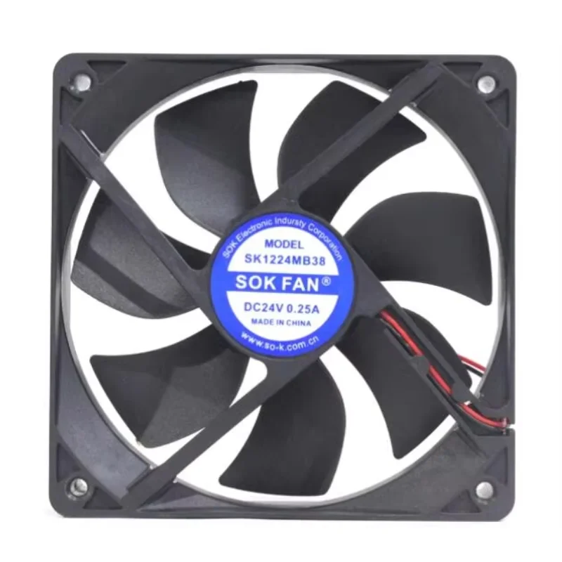 SOKFAN SK1224MB38 DC 24V 0.25A 120x120x25mm 2-Wire Server Cooling Fan