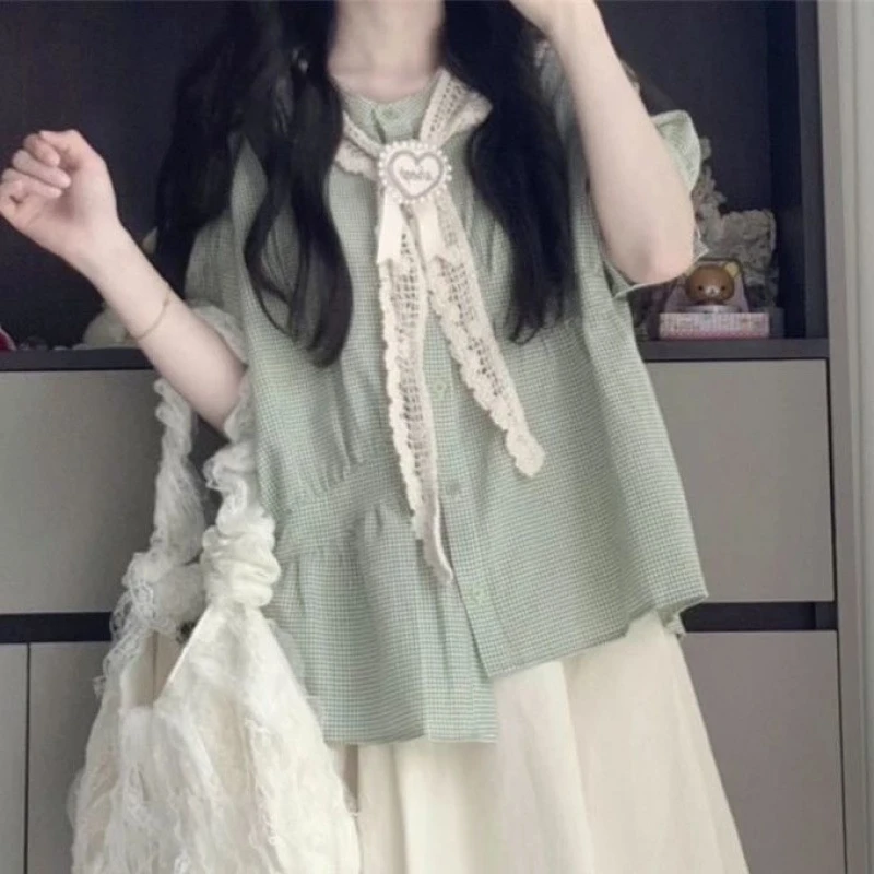 تنورة Sweet Japanese Sle College Faion للسيدات صيفية Ort Sve Irt وF طقم مكون من قطعتين بخصر عالٍ على شكل حرف a Dr