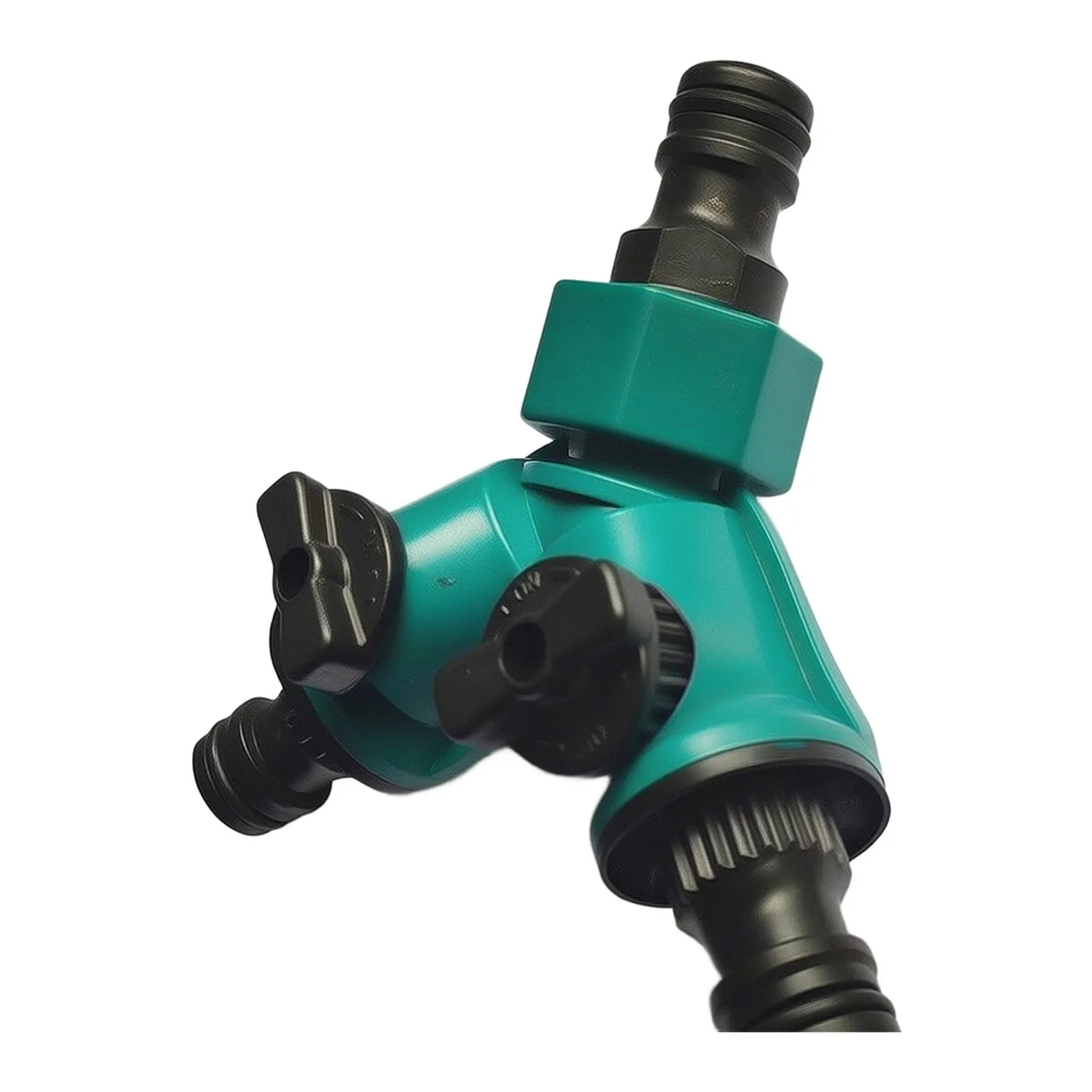for Garden Hose 2 Way Splitter with Rotary Switch for Simultaneous Operation of Two Water Tools and Individual Shut Off