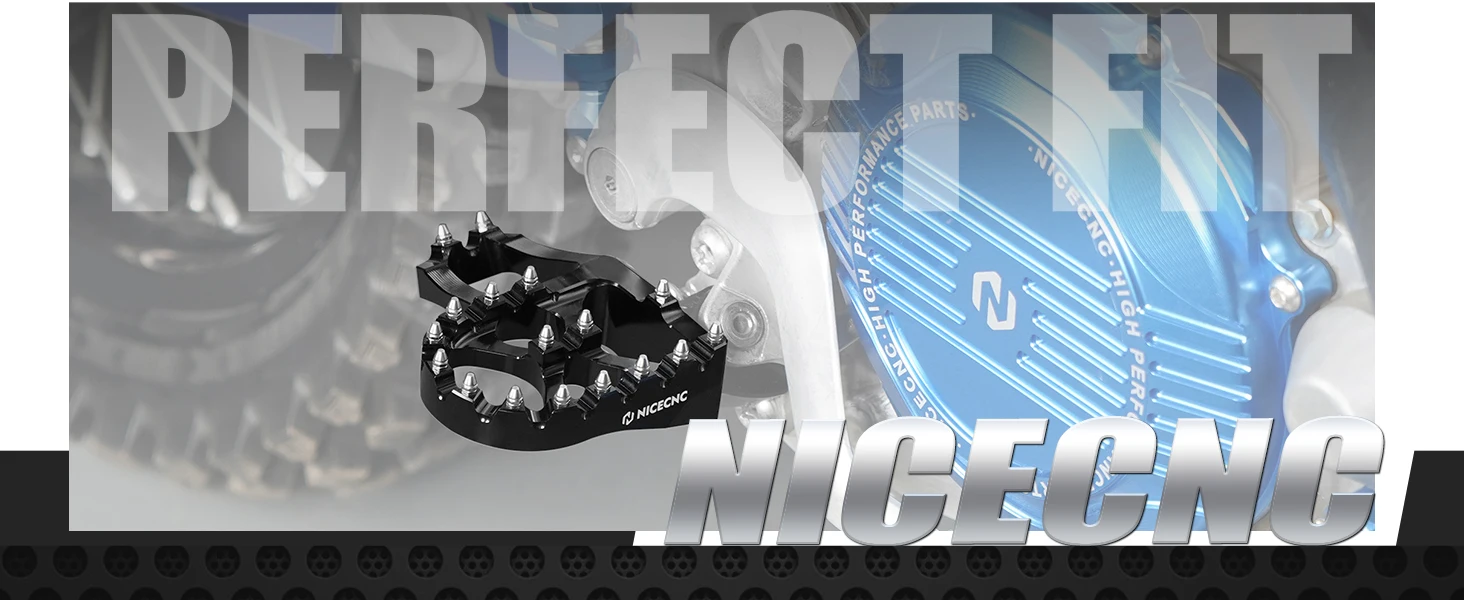 NICECNC für Yamaha YZ250 1998–2023, geschmiedete Motorrad-Fußrasten, Fußstützen für Yamaha YZ125 1997–2023, YZ250F, YZ450F, Aluminium – Detail 4