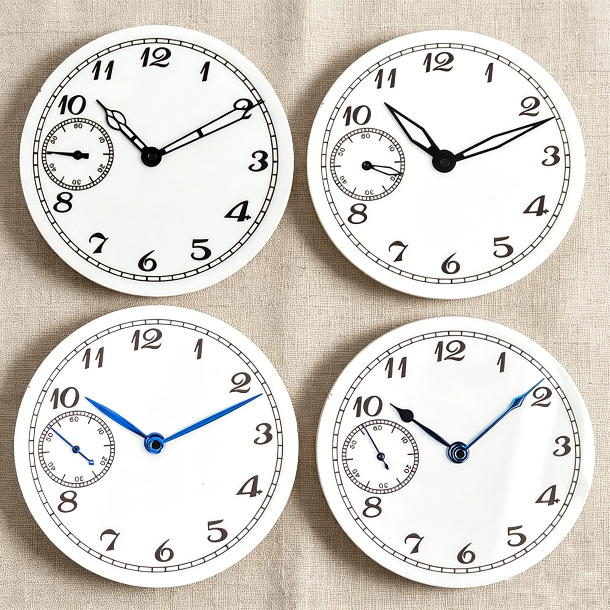 37mm Retro Style White Enamel Watch Dial Fit for ETA6497 Seagull ST3600 Hand-winding Mechanical Movement Railroad Track Markers