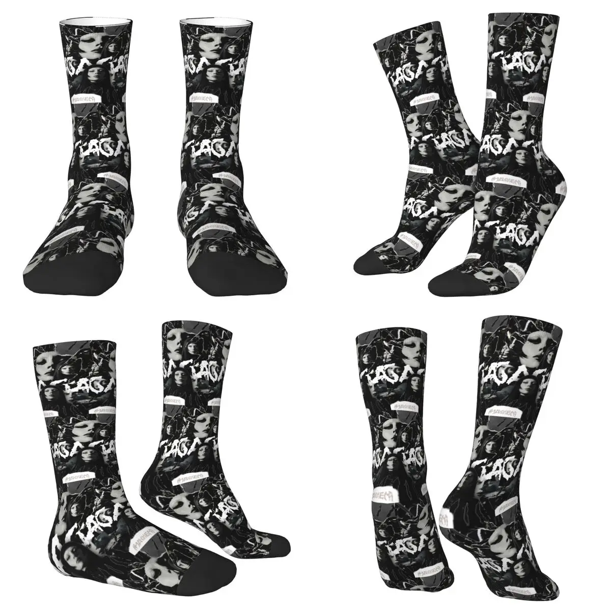 All Seasons Crew Stockings Lady Gaga Mayhem Album Socks Fashion Long Socks Accessories for Men Women Gifts