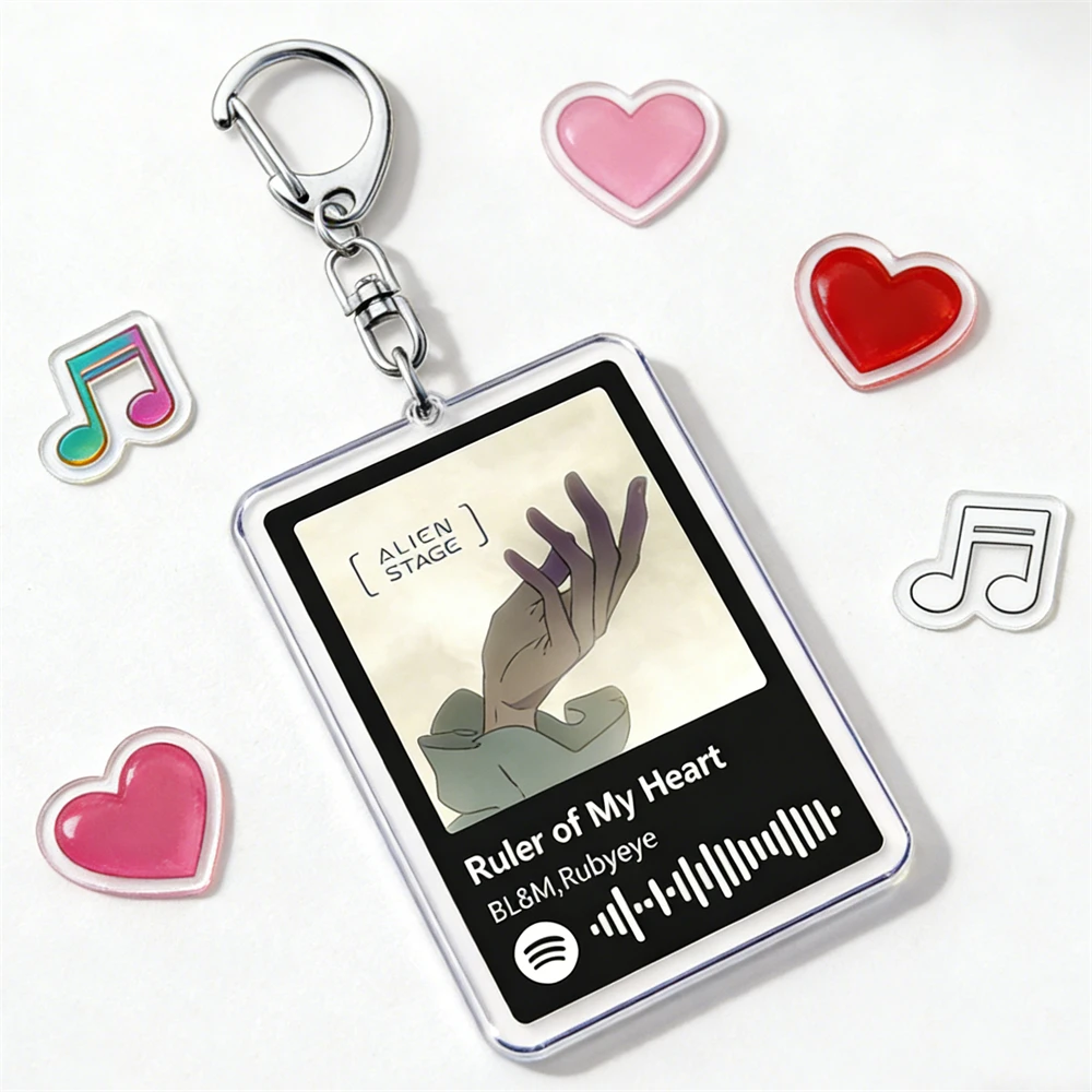 Porte-clés chansons de musique de scène Alien pour femmes, accessoires de sac, règle de mon cœur, guérison, joie noire, bijoux, Fans, cadeaux pour amis