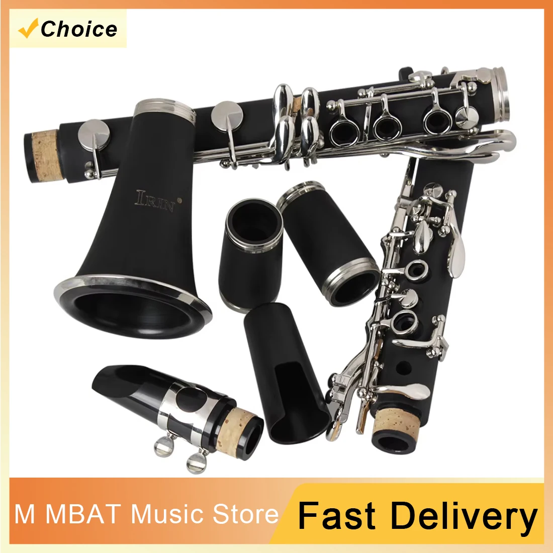 

Кларнет IRIN Bb Кларнет 17 клавиш 6 колец Blackwinds Профессиональный кларнет Деревянные духовые музыкальные инструменты с сумкой для аксессуаров