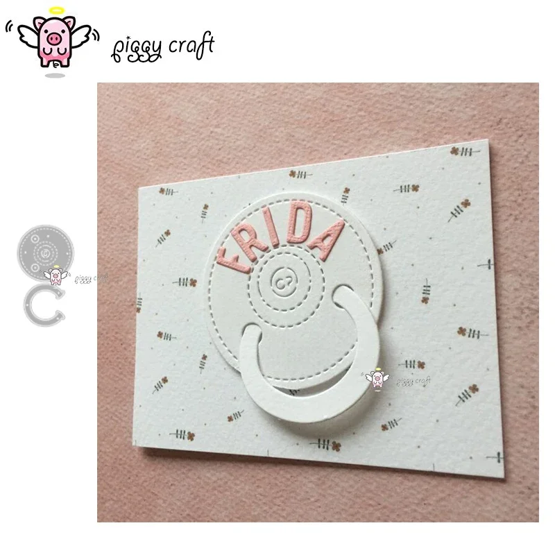 

Piggy Craft metal cutting dies cut die mold Pacifier tray decoration Scrapbook paper craft knife mould blade punch stencils dies