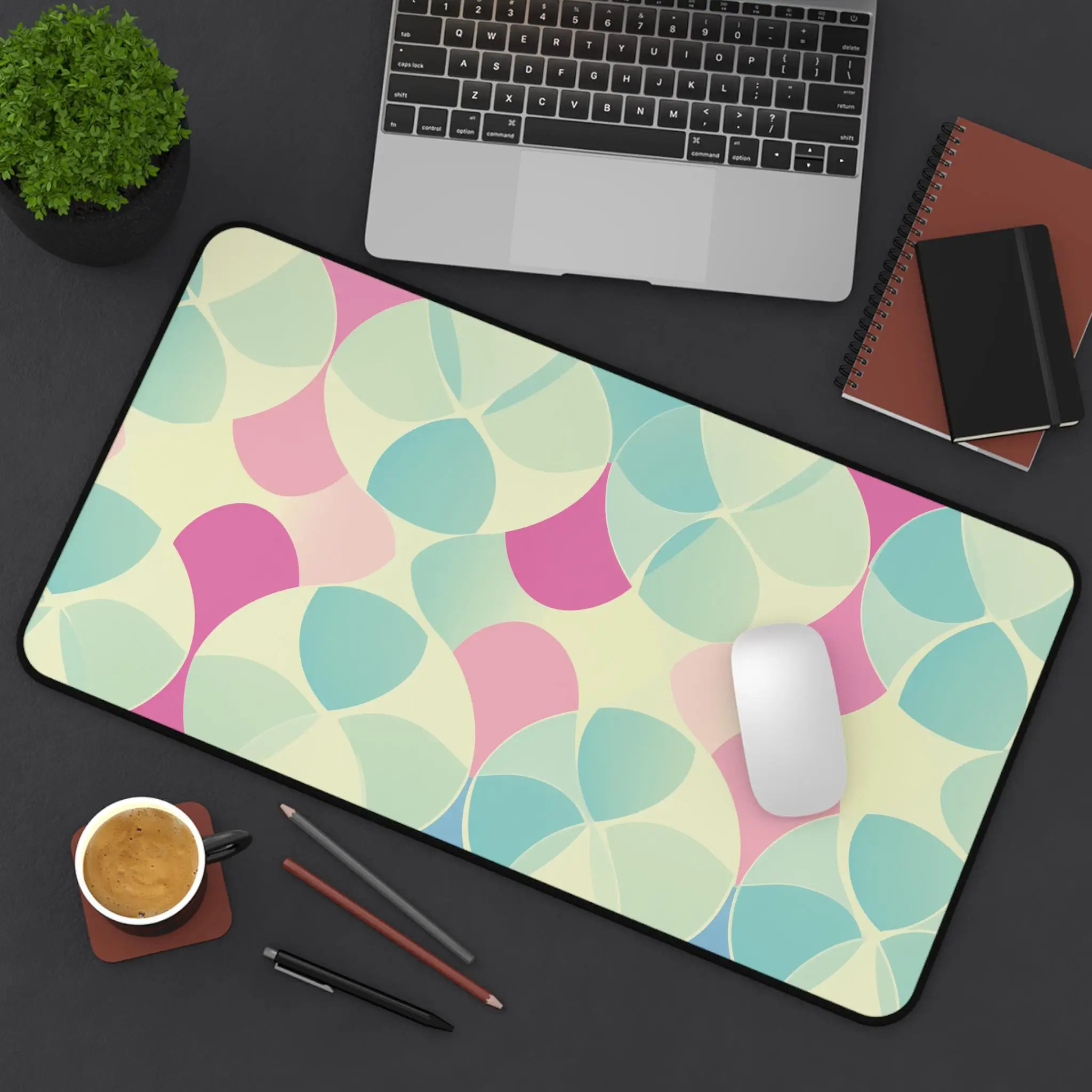 

Abstract Pastel-colored Pattern Desk Mat, Modern Aesthetic Workspace, A Gift for College Students and Math Teachers, Laptop Mat