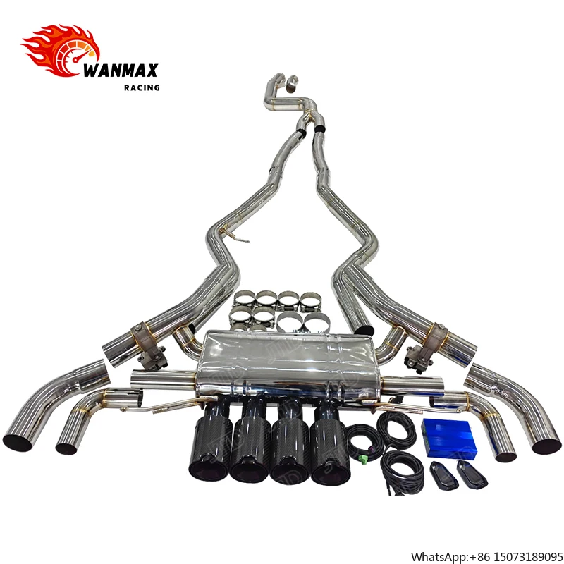 

Высокопроизводительная выхлопная система Catback для BMW 3 серии G20 B58 M340I 2020 3.0, автоматическая, из нержавеющей стали, в коробке