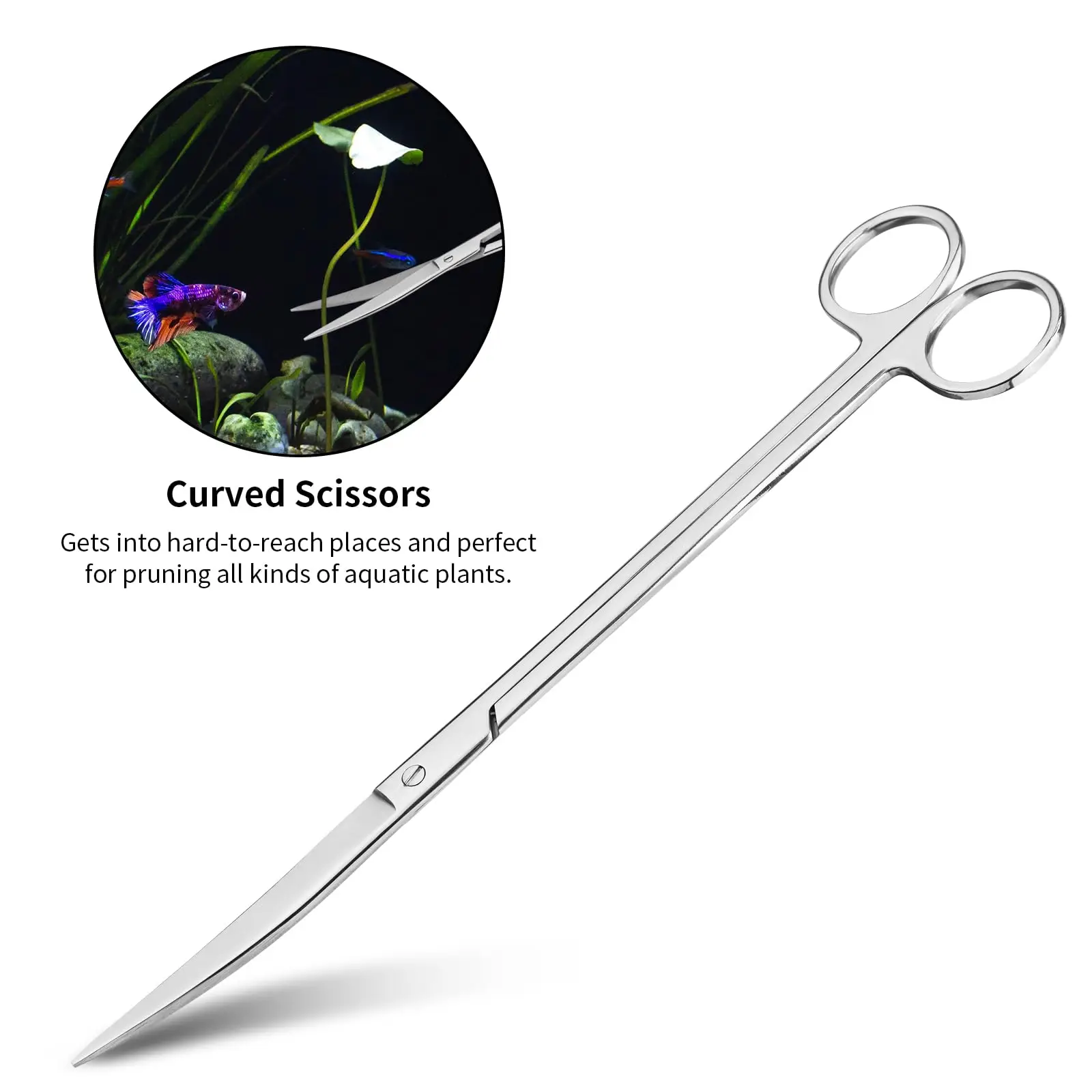 Aquascape Tools Aquarium Kit - 4PCS Terrarium Supplies Include Long Tweezers for Terrarium, Feeding Tongs, Aquarium Scissors