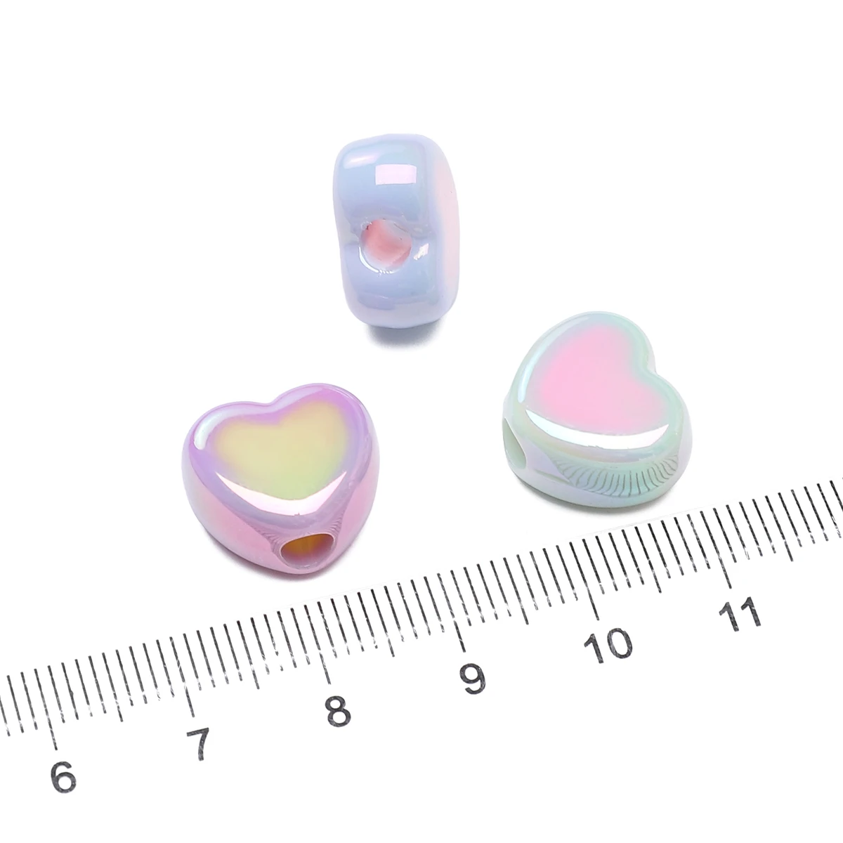 15x13mm 5pcs Heart Beads Acrylic Spacer Loose Beads For Jewelry Making Diy Bracelet Necklace Phone Chain Accessories