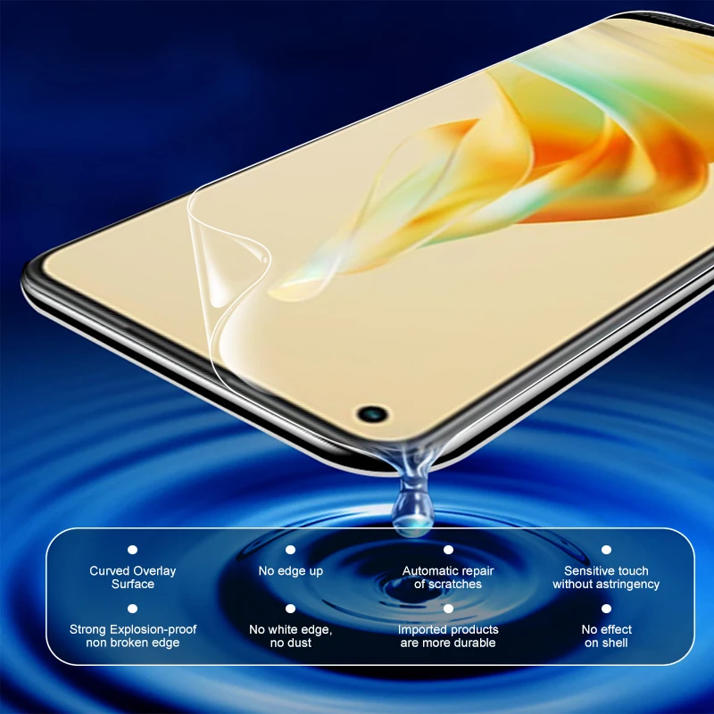2 قطعة التغطية الكاملة هيدروجيل فيلم Reno8 T 4G أفلام واقية ل ممن لهم رينو 8 T 8 T Reno8T 4G 6.43 بوصة حامي الشاشة فيلم واضح
