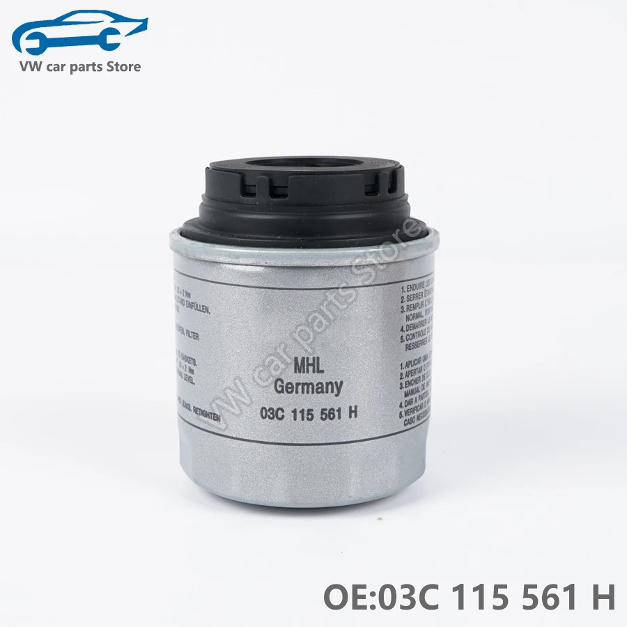 03C115561H NEW Oil Filter For EA111 1.4T Audi A1 A3 VW Tiguan Jetta Sciricco Beetle Polo EOS Golf MK6 Fabia Yeti 03C 115 561 H