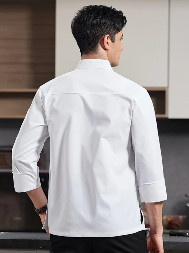 Koksjas met lange mouwen, knopen, heren, dames, keuken, koksjas, foodservice-uniform