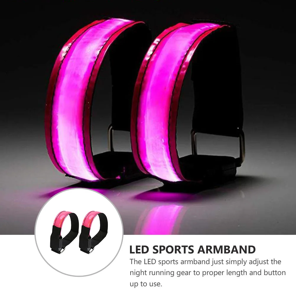 

Adjustable LED Light Up Armband Glowing Safety Band for Night Running Cycling Waterproof 60-80hrs Reflective Safety Belt