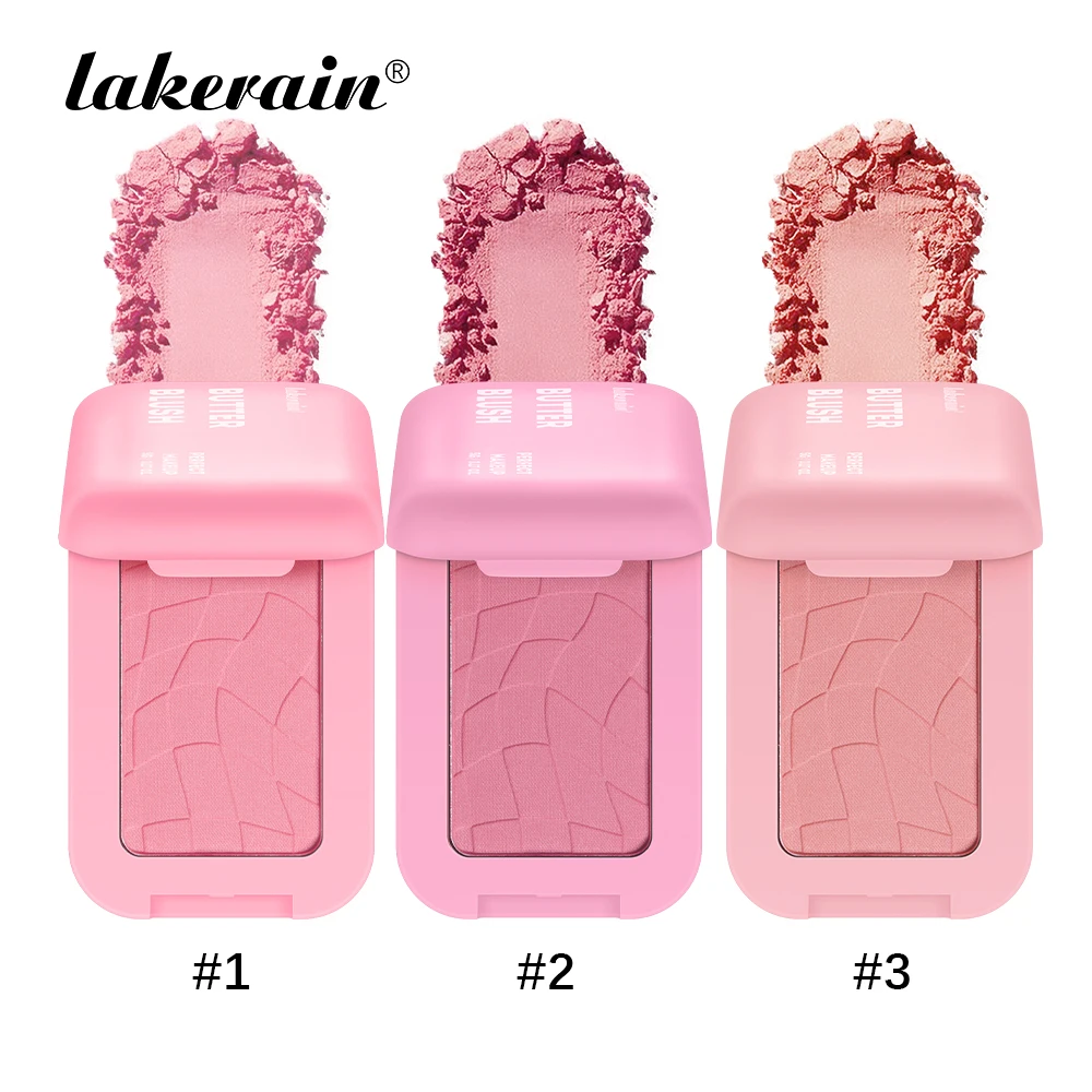 Rubor de mantequilla resistente al agua y al sudor color duradero color mate rubor en polvo rubor ahumado rosa