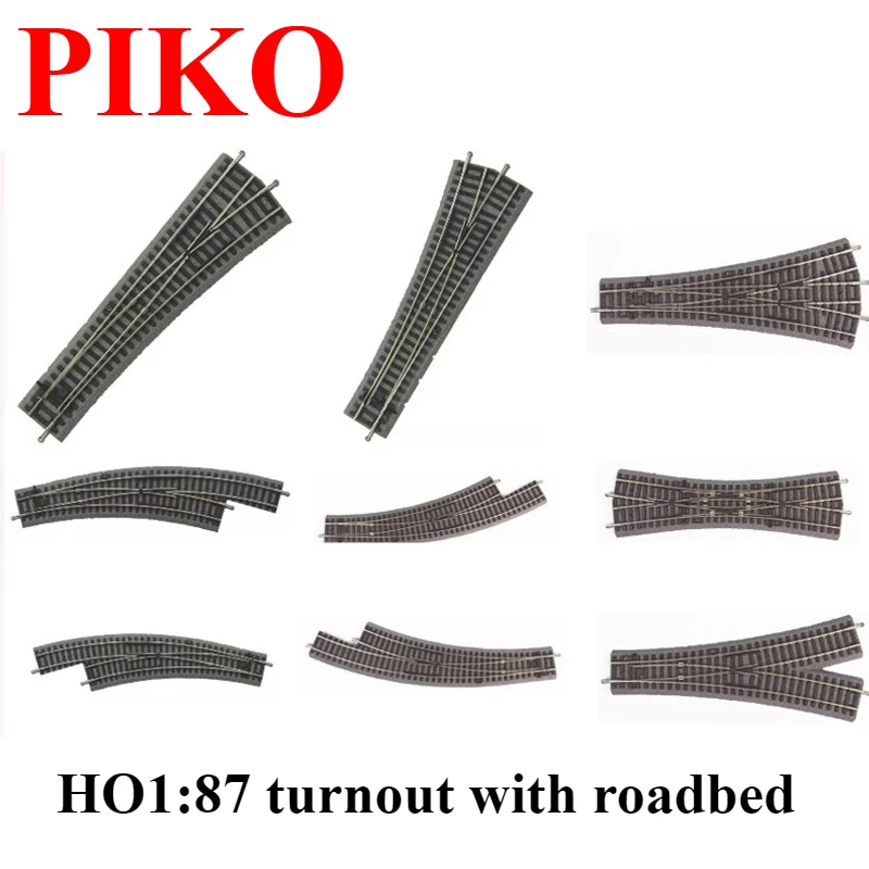 ملحقات القطار PIKO HO 1/87 مع دورانات مختلفة مع سرير الطريق WL/WR/BWL/BWR/DKW/WY/W3 مسارات القطار ديكور طاولة الرمل