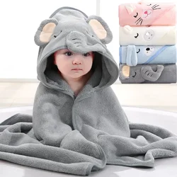 Cartoon Animal Baby Hooded Bath Towels Toddler Bathrobe Warm Sleeping Swaddle Wrap for Boys Girls Newborn Soft Towel Blanket