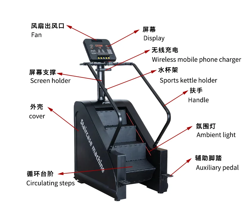 Stair Master Climbing Exercise Commercial Gym Equipment Fitness Step Cardio Machine Electric Stair Machine
