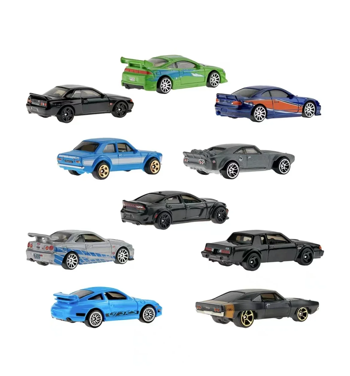 Genuine Hot Wheels Car Fast & Furious 10 Pack Voiture 1/64 Diecast Toys for Children Mitsubishi Eclipse Buick Regal Kid Boy Gift