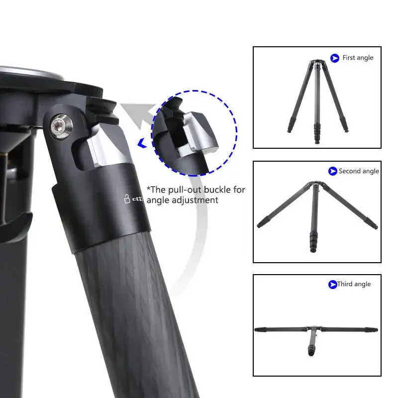 Oem profissional de fibra carbono streaming ao vivo câmera fotográfica tripé suporte digital dslr câmera vídeo tripé