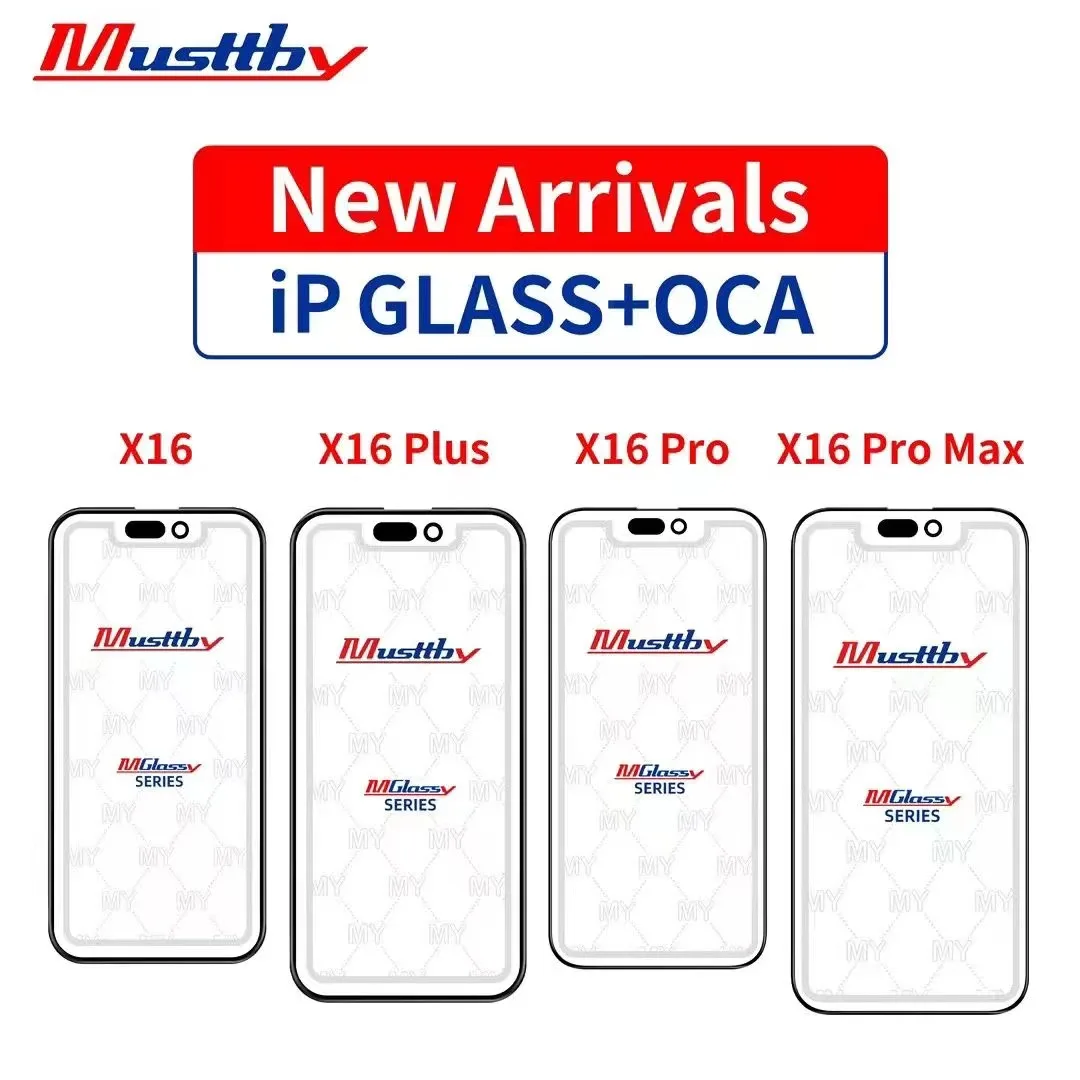 10pcs Musttby for iPhone 12 13 11 14 15 16 plus pro max mini 12promax  16promax X XS XR MAX Glass+OCA 2in1 LCD touch lens repair