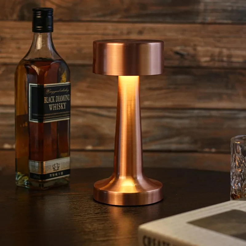 Lámpara de mesa Led táctil con forma de mancuerna, lámpara de escritorio recargable regulable, luz nocturna para restaurante, Hotel, Bar, lámpara decorativa de escritorio