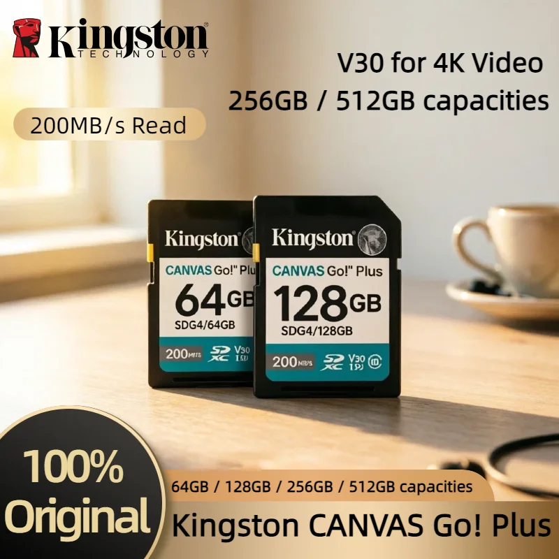 Kingston A2 V30 SDXC 1TB 200MB Read Original Memory Card For 4K Video Camera Pro Storage Speed Ultra Core New Max