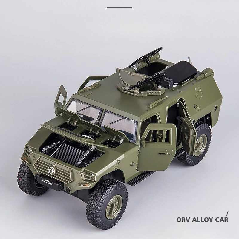 1:24 Military Alloy Armored Car Model Diecasts Metal Toy Off-road Vehicles Tank Police Explosion Proof Car Model Childrens Gift