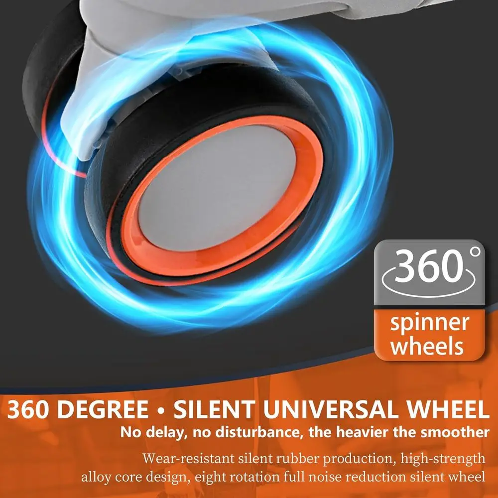 Aluminum 22 Carry-On Luggage with Spinner Wheels, TSA Lock & Duffle Bag