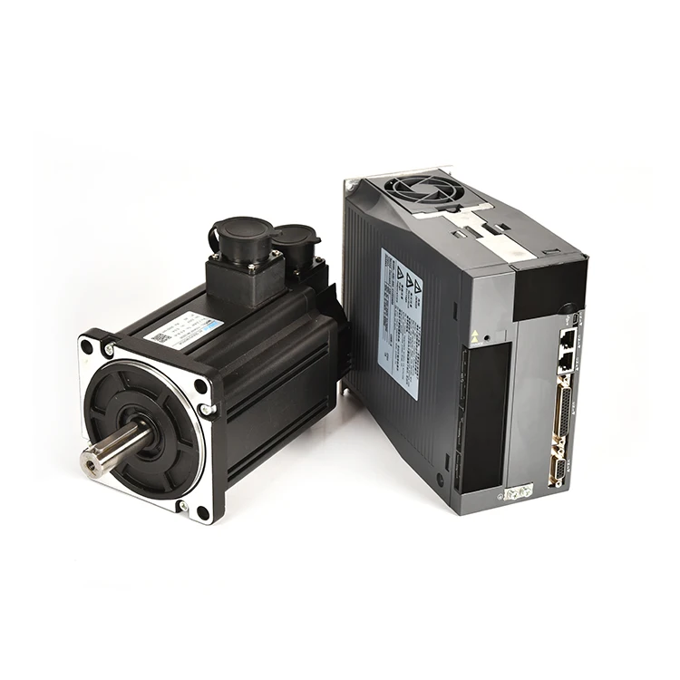 110mm 1.2KW 1.5KW 2Kw Ac220V 6N.M 3000RPM Ac Servo Motor with 23bit 17bit Encoder and Driver