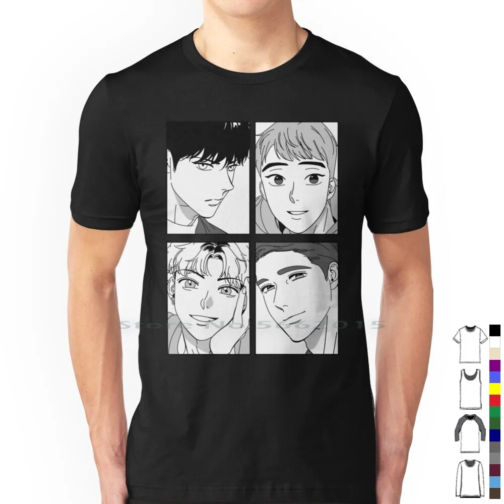 T Shirt 100% Cotton Sleeve Cute Kawaii Geek Asia Japanese Sees It Boys Love Bl Yaoi Anime Manga Yaoi Fujoshi Manwha Manhwa Yaoi