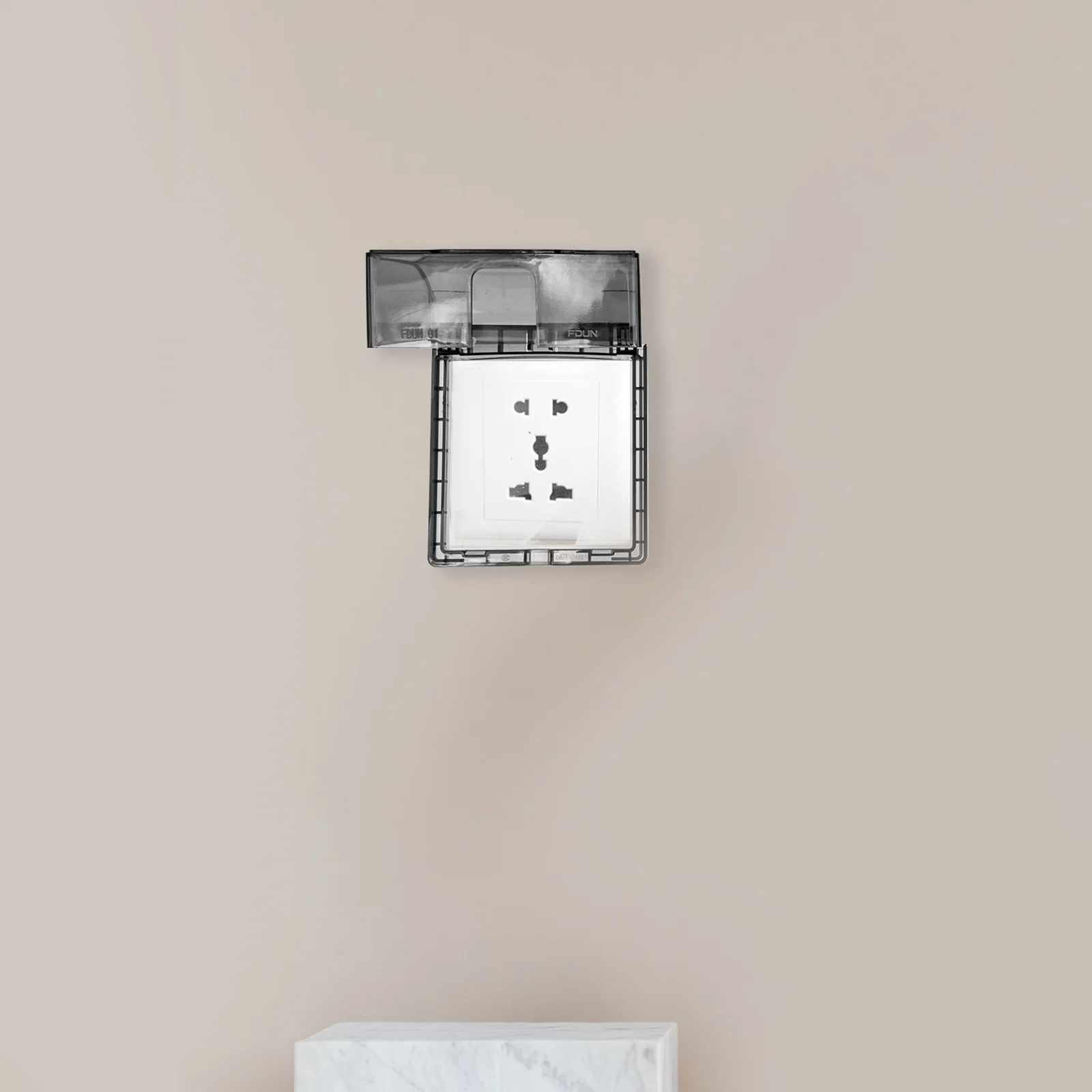 4Pcs 86 Type Wall Socket Box Waterproof Box Protector Cover Easy Install No Punching Kitchen Balcony Use Outlet Case