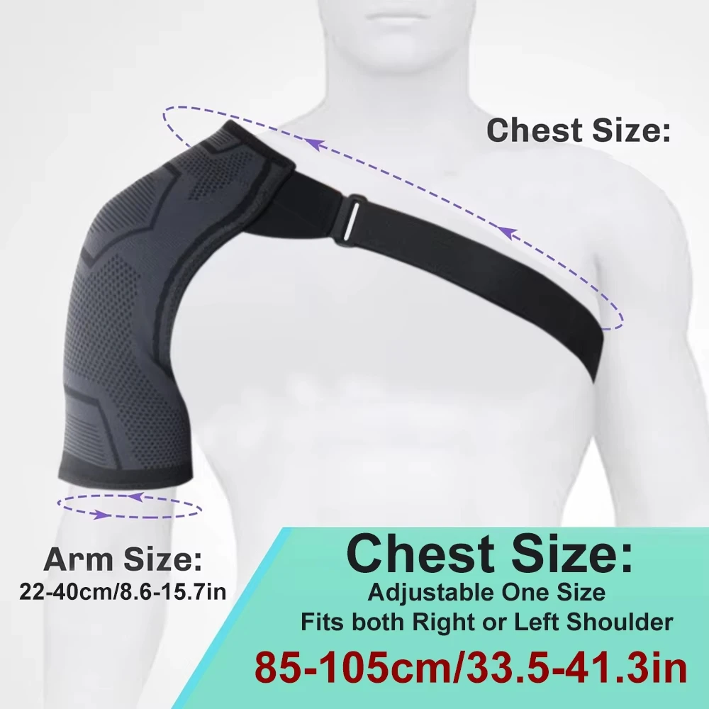 New Sports Shoulder Brace - Adjustable Support and Arm Sling for Men and Women Back Support Shoulder Compression Sleeve