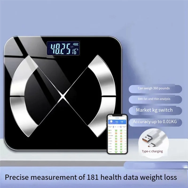 

KYCOR-электронные весы, умные Bluetooth-весы, зарядка, простые весы, весы для домашнего измерения жира и жира