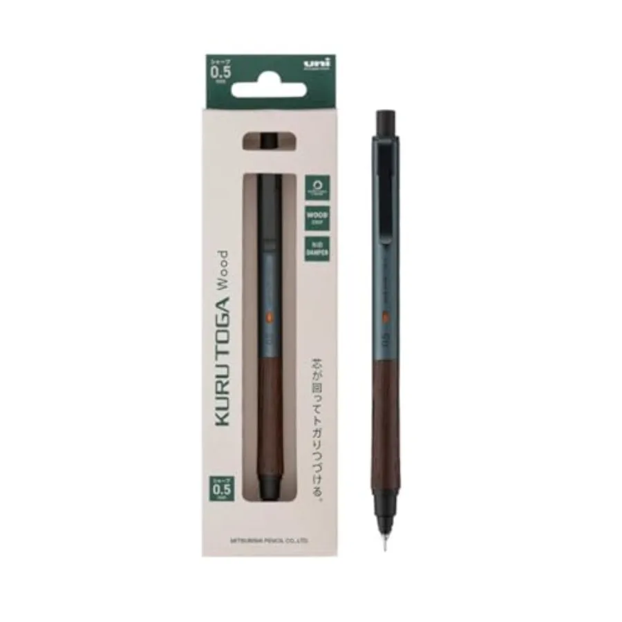 

Mitsubishi Pencil Mechanical Pencil Wood 0.5mm M5KW1P.23 With Original Stylus Ballpoint Touch Pen