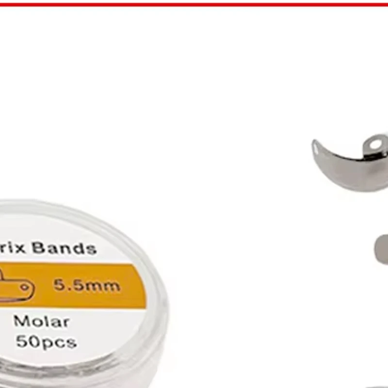 

Dental Contoured Matrix Bands Kit 4 Sizes - 3.5/4.5/5.5/6.5mm for Tooth Restoration
