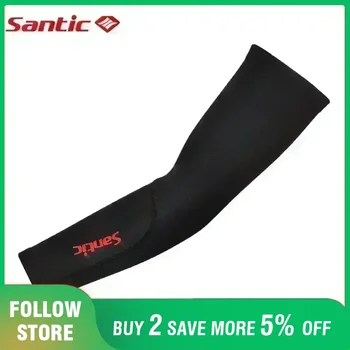 Aquecedor de Braço Ciclismo à Prova de Vento Santico, Equipamento de Proteção, Protetores, Exterior, Corrida, Basquete, Esportes, Inverno, 1 Pares