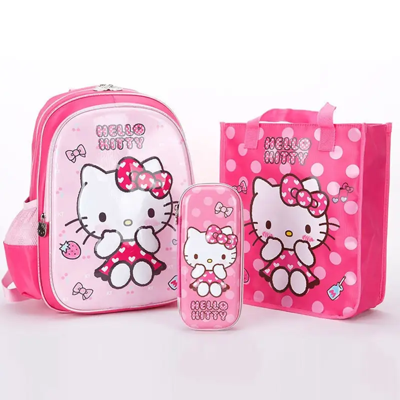 Sanrioed Hello Kitty Anime urocza duża pojemność plecak dla dzieci tornistrów kreskówkowa torba na ramię prezent dla przyjaciela podróży dla uczniów