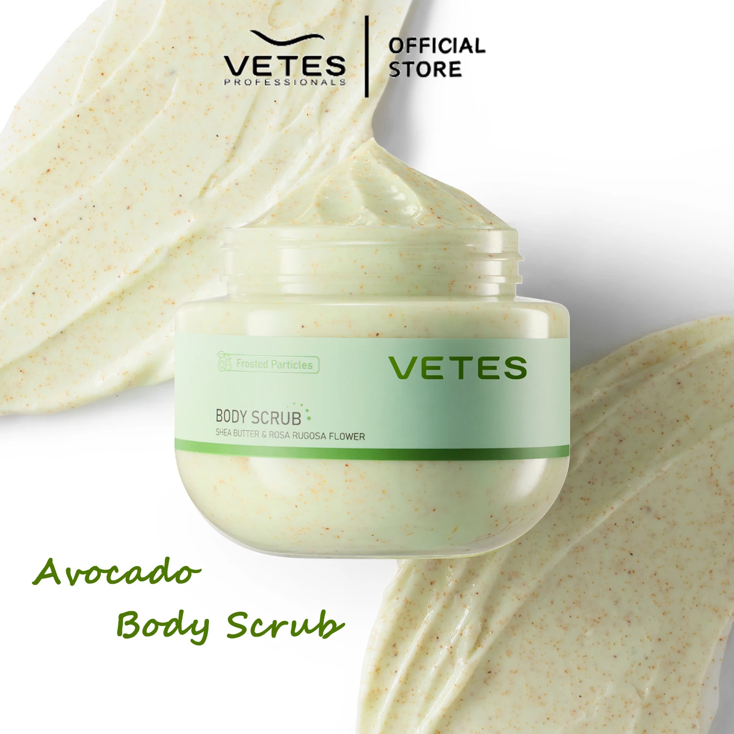 

VETES Remove Dead Skin Body Scrub 250g Exfoliant Gentle No Irritation Scrub Cream Moisturizing Hydrating Deep Cleans Body Care