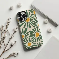 Retro Daisy Floral Summer Trendy Phone Case for iPhone 16 15 14 13 12 11 Pro Max XS XR XSMax 6 7 8 Plus Glossy HD Hard PC Cover