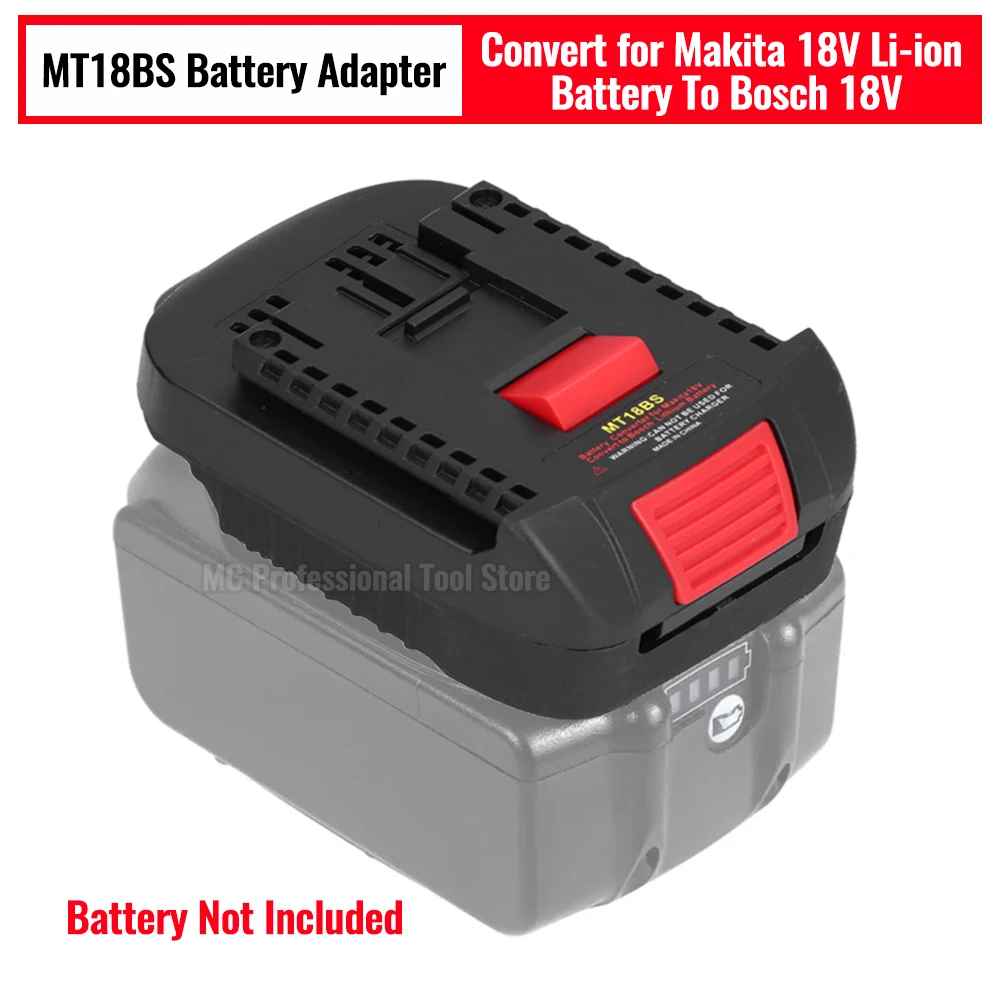 Adapter konwertera akumulatora litowo-jonowego MT18BS do akumulatora litowo-jonowego Makita 18V BL1830 BL1860 BL1850 BL1840 BL1820 do narzędzia Bosch 18V