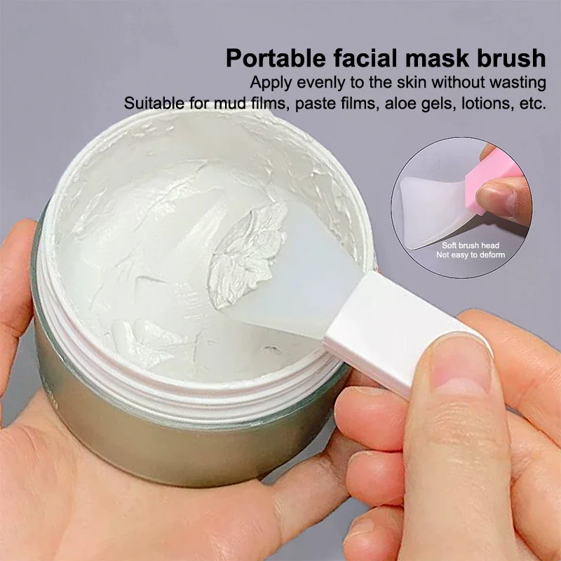 5Pcs Silikon Gesichtsmaske Pinsel Gesicht & Augen Creme Schlamm Maske Applikator Schaber Gesicht Reinigen Pinsel Reise Tragbare Hautpflege werkzeuge