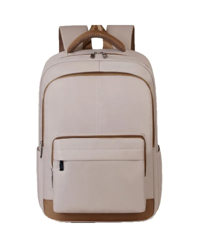 

Solid Color Simple Fashion Backpack Large Capacity Urban Leisure Travel Student Schoolbag
