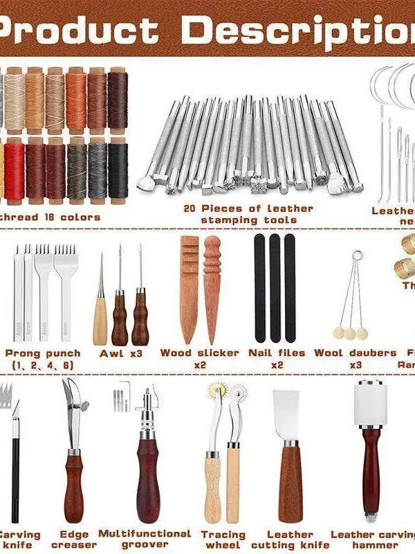 kraball-leather-working-kit-craft-tools-supplies-for-diy-leathercraft-accessories-no-brand-registered-trademark-made-in-china