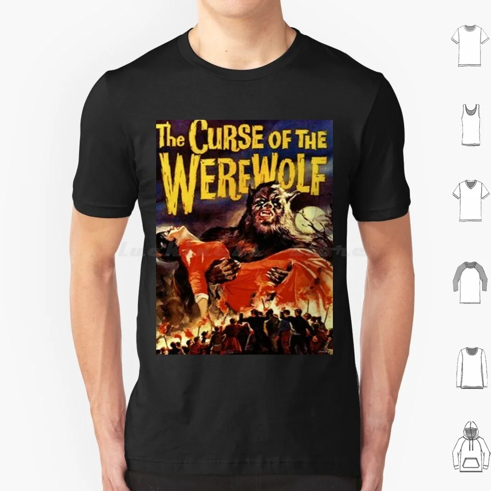 Werewolf T Shirt Cotton Men Women DIY Print Movie Demon Halloween Monster Movies 1950s Werewolf Man