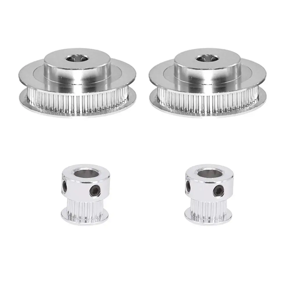 GT2 Synchronous Wheel 20 30 36 40 60 Teeth 6.35 8 mm Bore Aluminum Timing Pulley with Length 200mm Width 6mm Belt Allen Key